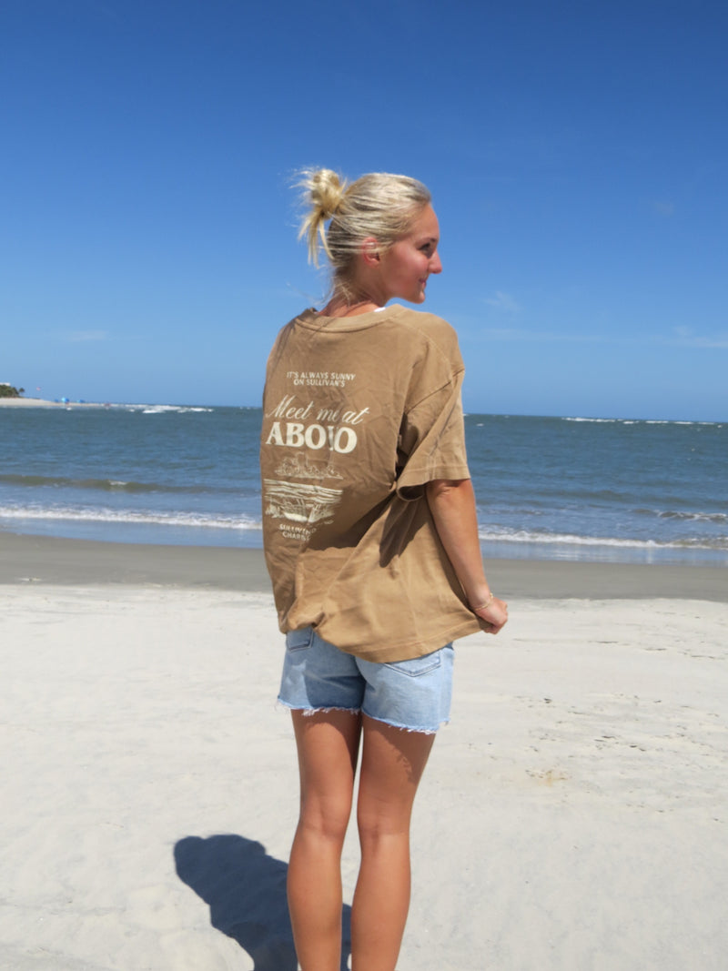 Meet Me at ABOVO T Brown- Beach Style