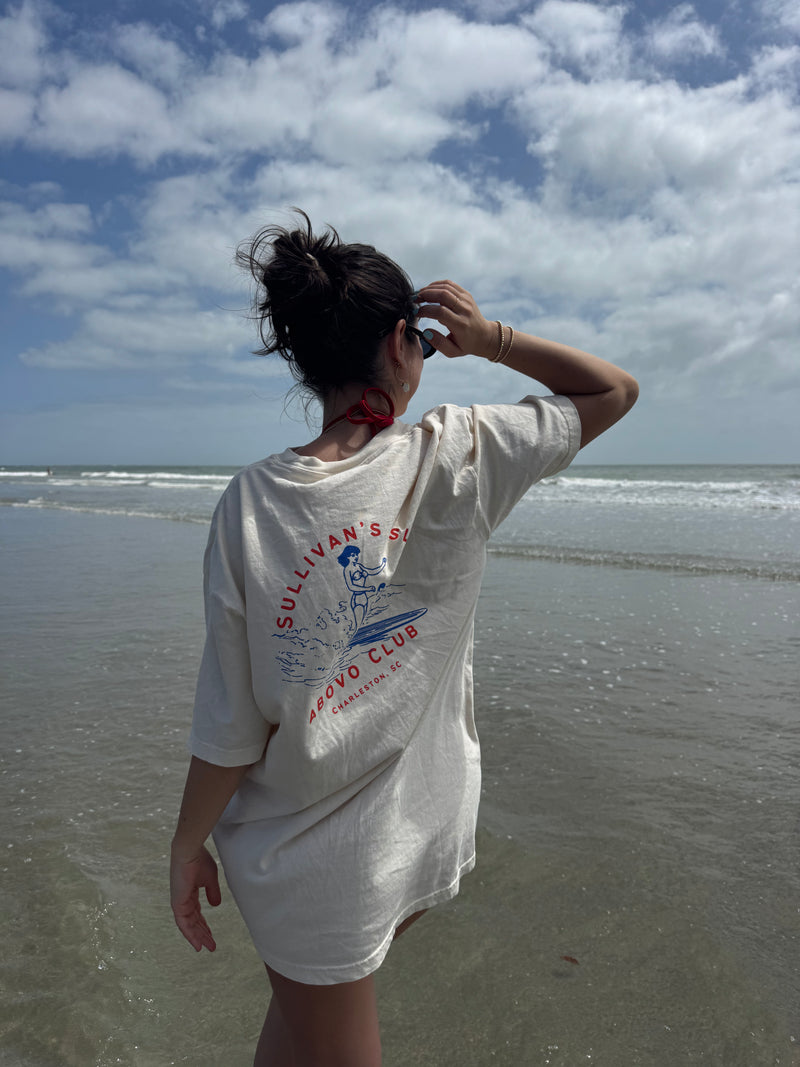 ABOVO Club Surfers T Shirt Ivory