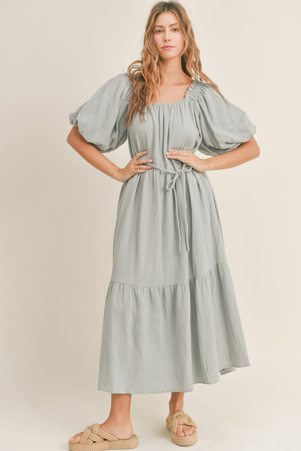 Stevie Dress - Dusty Blue