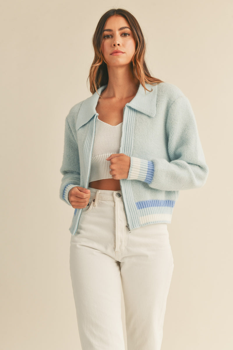 After Isles Cardigan- Light Blue