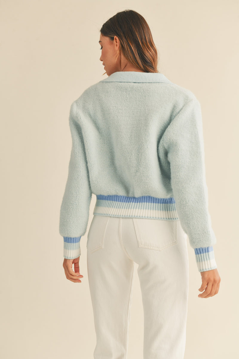 After Isles Cardigan- Light Blue