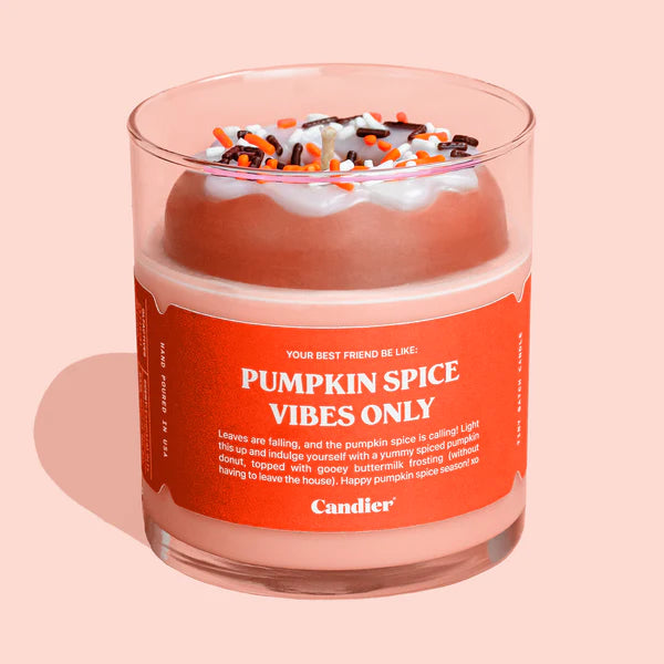 Pumpkin Spice Vibes Only - Donut Candle