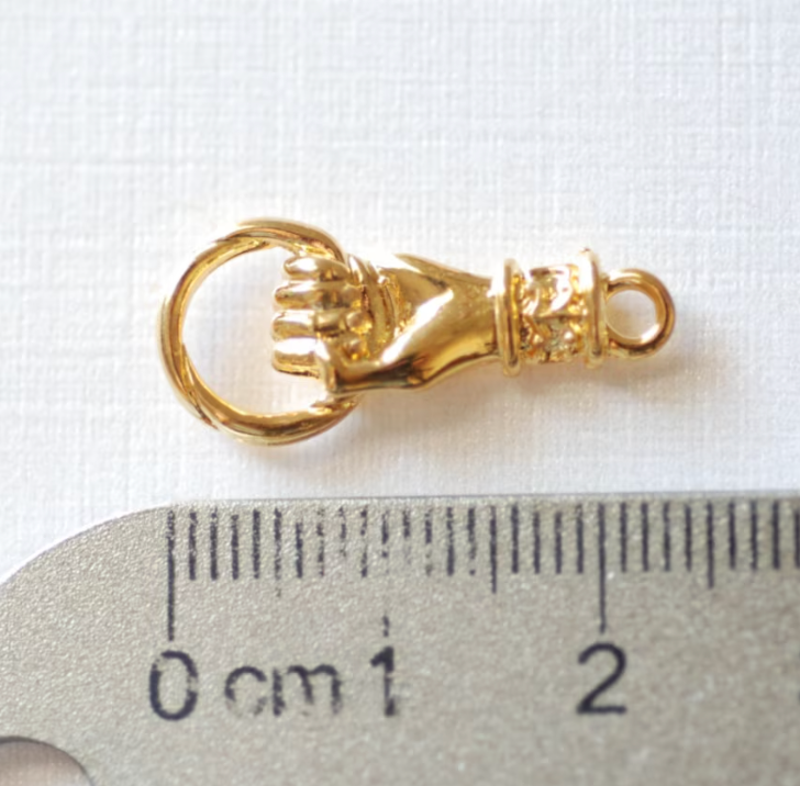 Helping Hand Connector Charm Gold