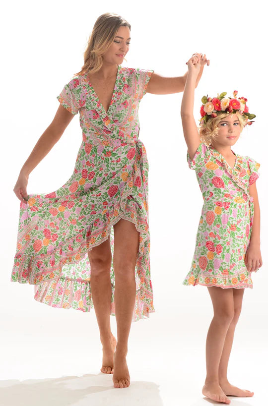 Girl's Voyager Dress - White Rose