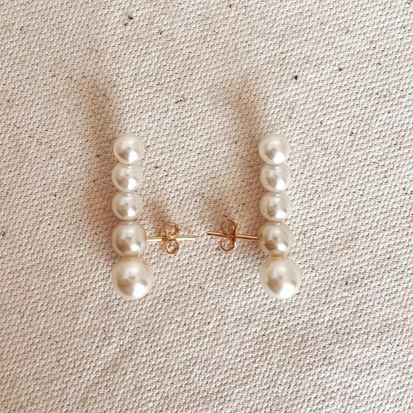 18k Gold Filled Pearl Ear Climber