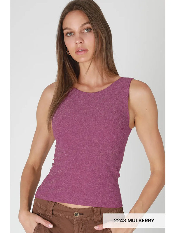 Subtle Shine Tank Mulberry