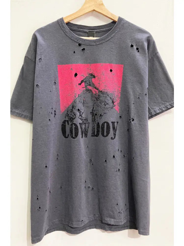 Cowboy Tee Grey