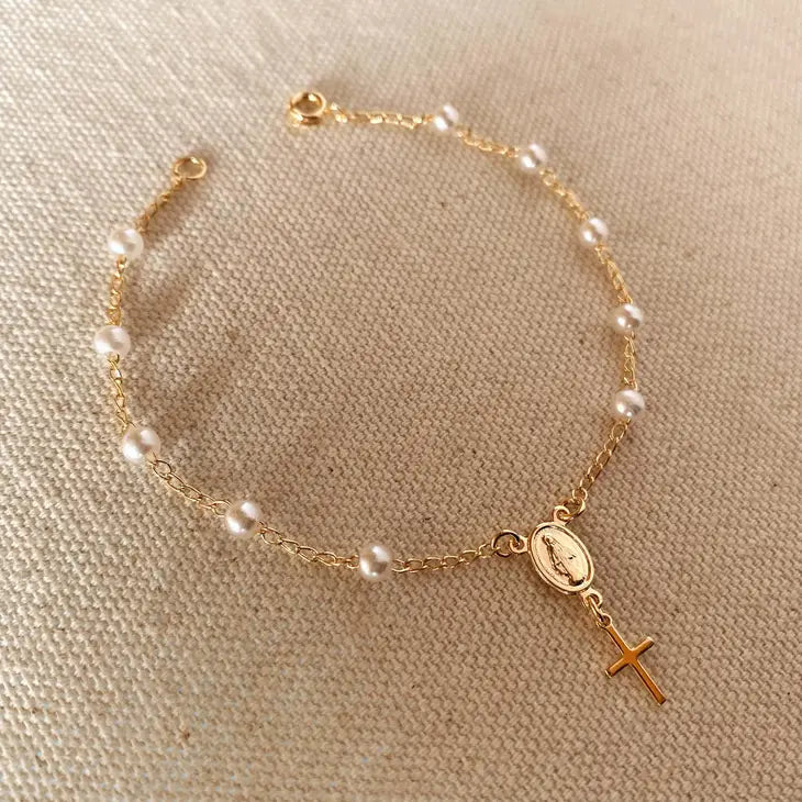 Pearl Rosary Bracelet