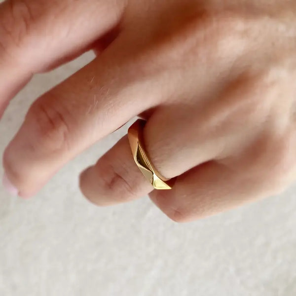 Gold Filled Faceted Band Ring