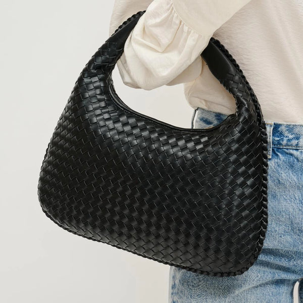 Adela Woven Hobo Black