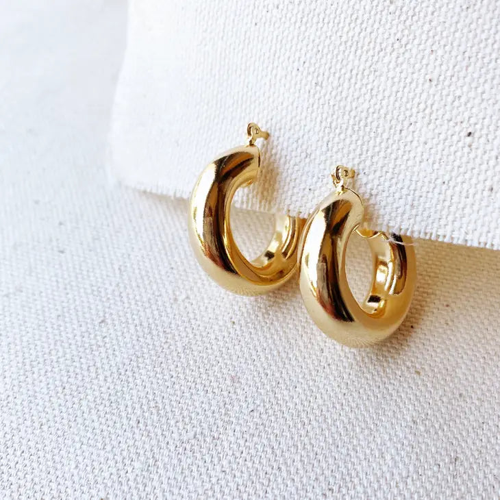 Fat Thick Small Hoop Earrings
