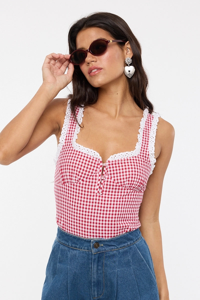 Baylee Bodysuit Red