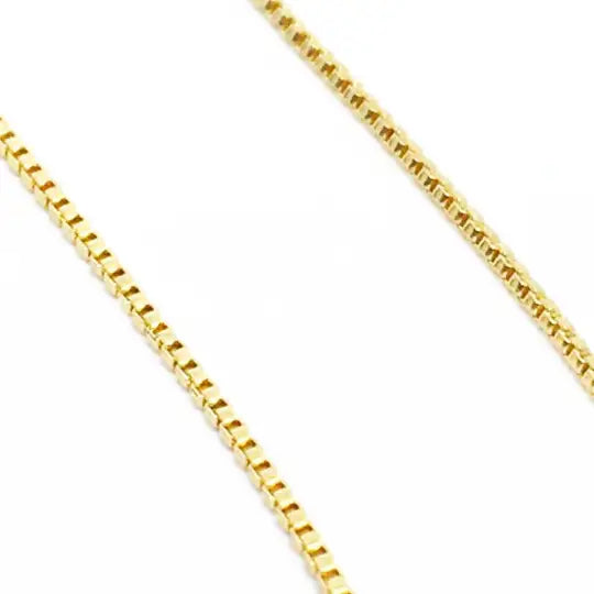 18k Gold Filled Box Chain 0.5mm Necklace