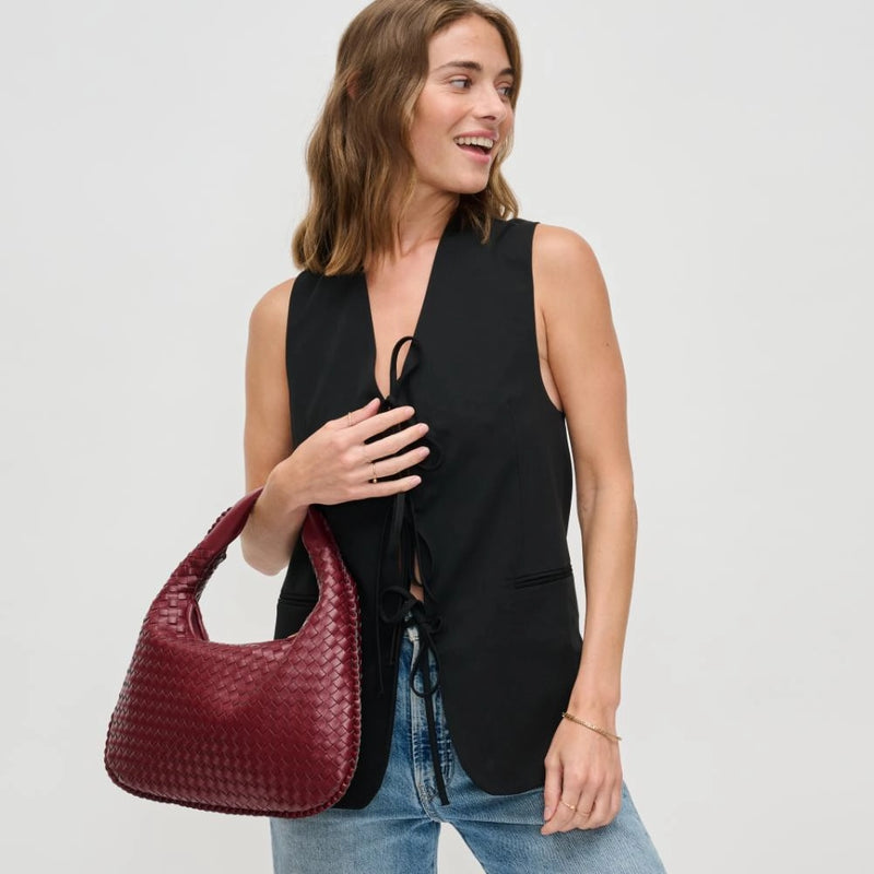 Adela Woven Hobo Wine