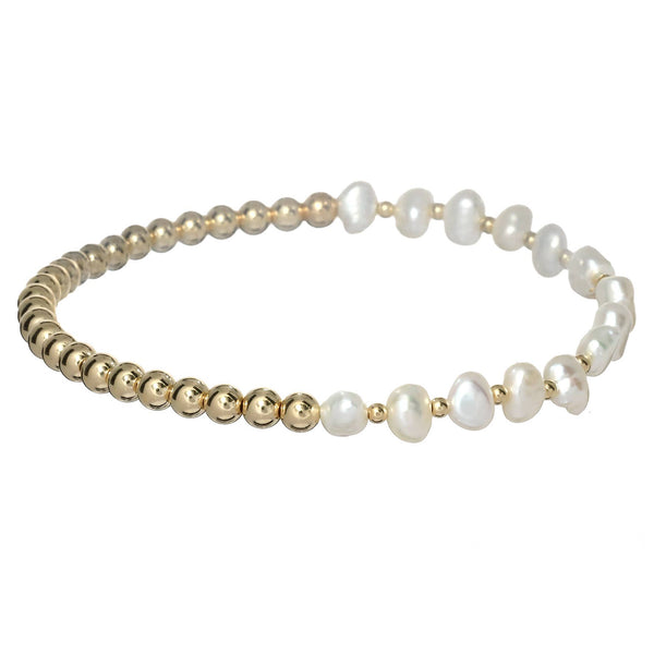 "IVY" 14k gold-filled & pearl beaded bracelet