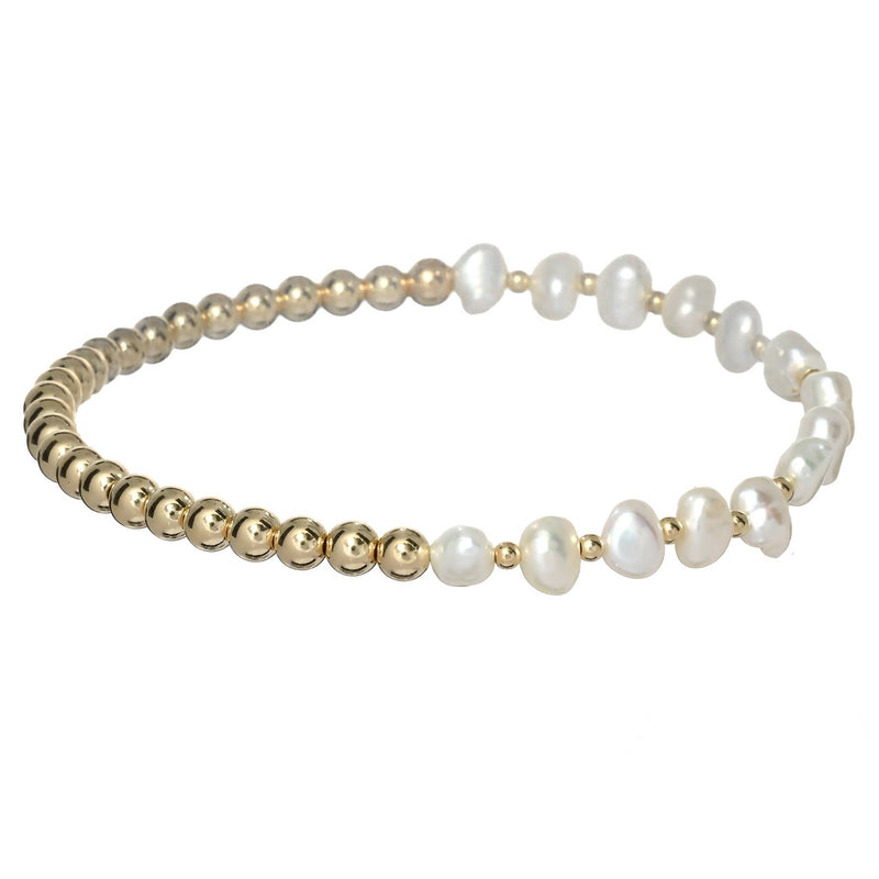 "IVY" 14k gold-filled & pearl beaded bracelet