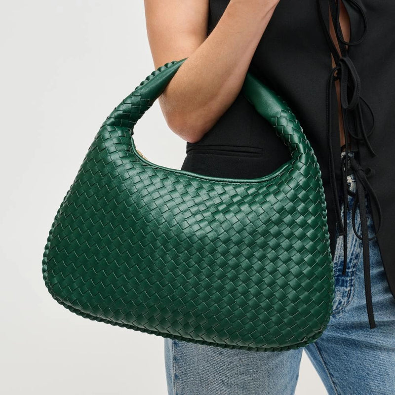 Adela Woven Hobo Emerald