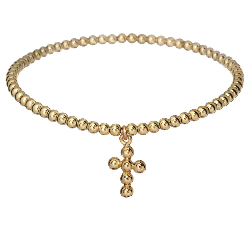 BallBead Cross 14K Gold Filled Bracelet