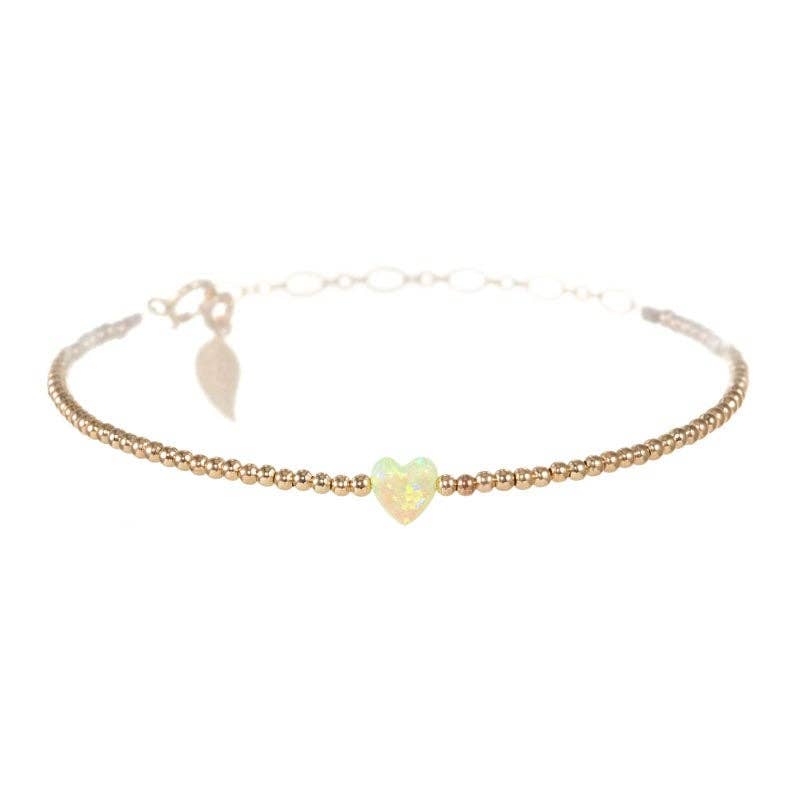 HEART OPAL BRACELET- SMALL