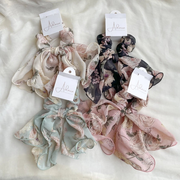 Delia Floral Scrunchie