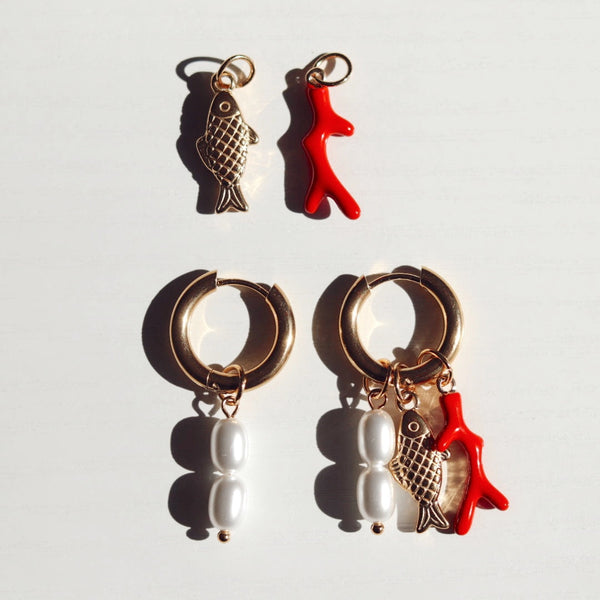 Reef & Sardine Charm Earrings