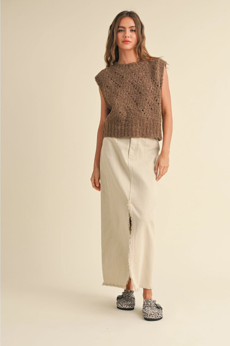 Myla Sweater Top Chestnut