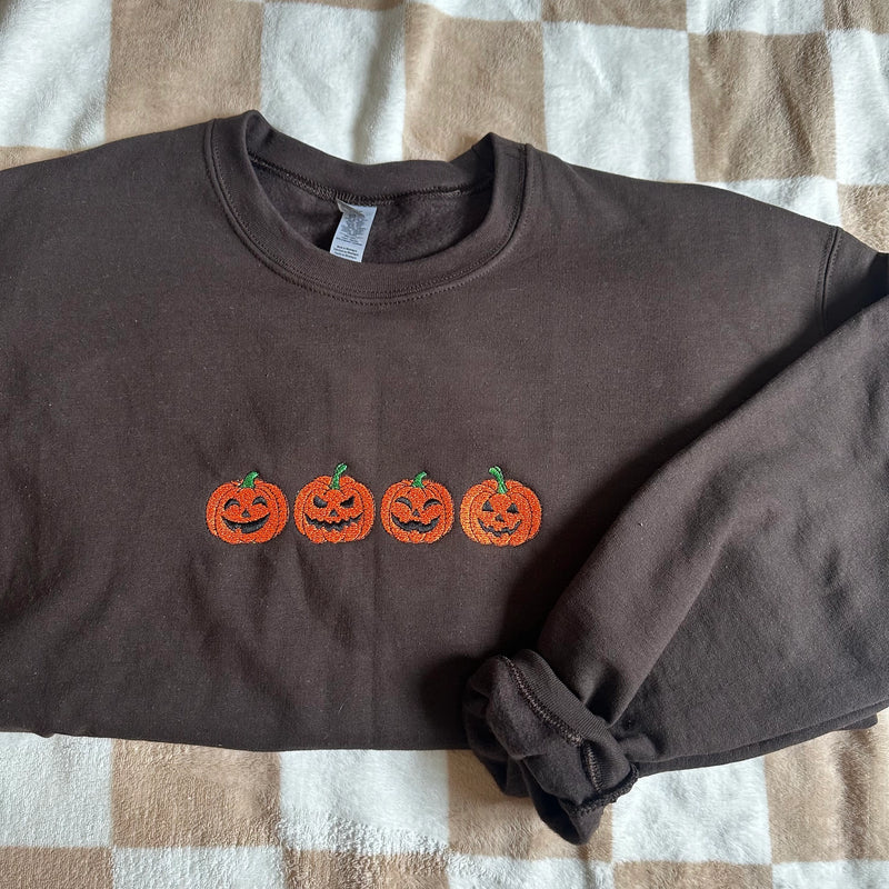 Jack O'Lantern Embroidered Crew