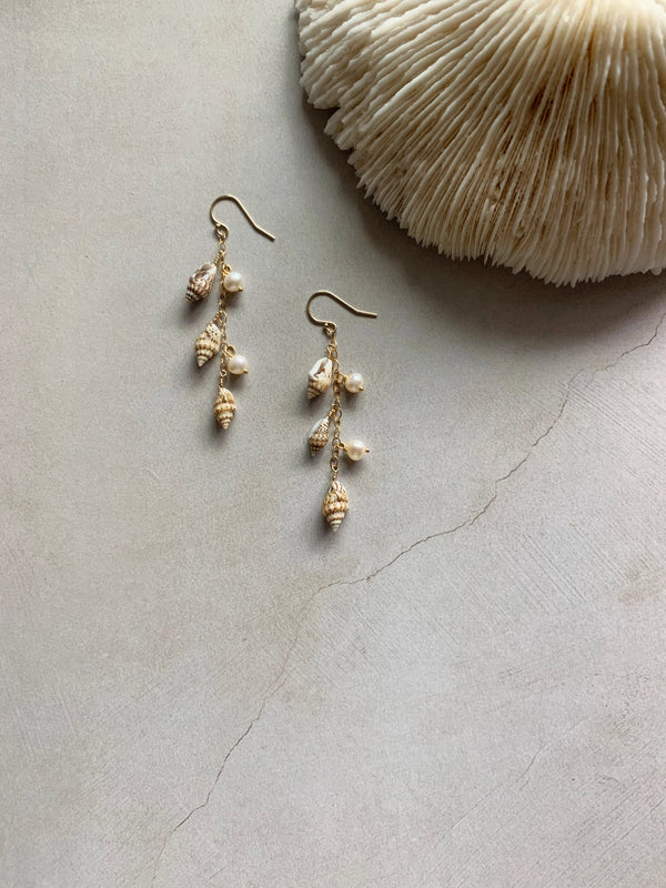 Lei + Pearl Drop Earrings