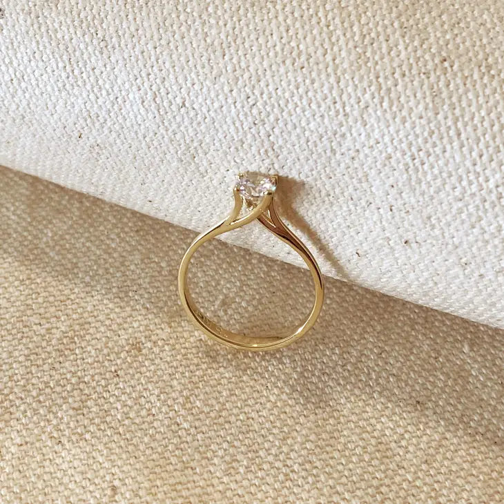 Delicate Solitaire Ring - size 7