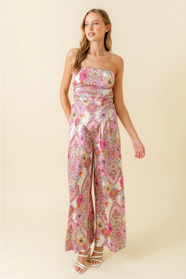 Retro Vintage Bandana Style Floral Pastel Pants