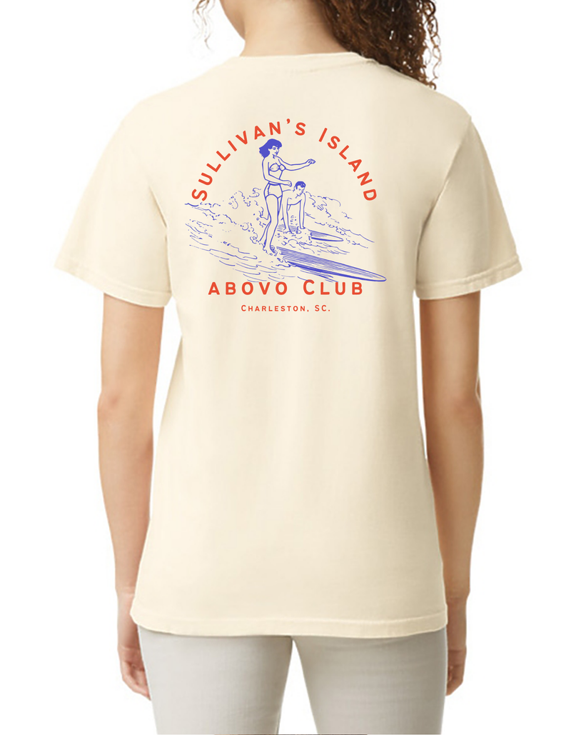 ABOVO Club Surfers T Shirt Ivory