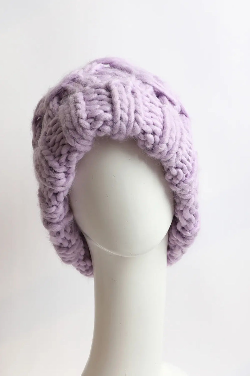 Rory Knit Pom Beanie Lavender