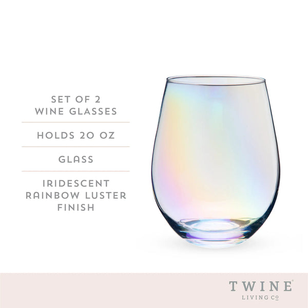 Luster Stemless Wine Glass 2 Piece Set