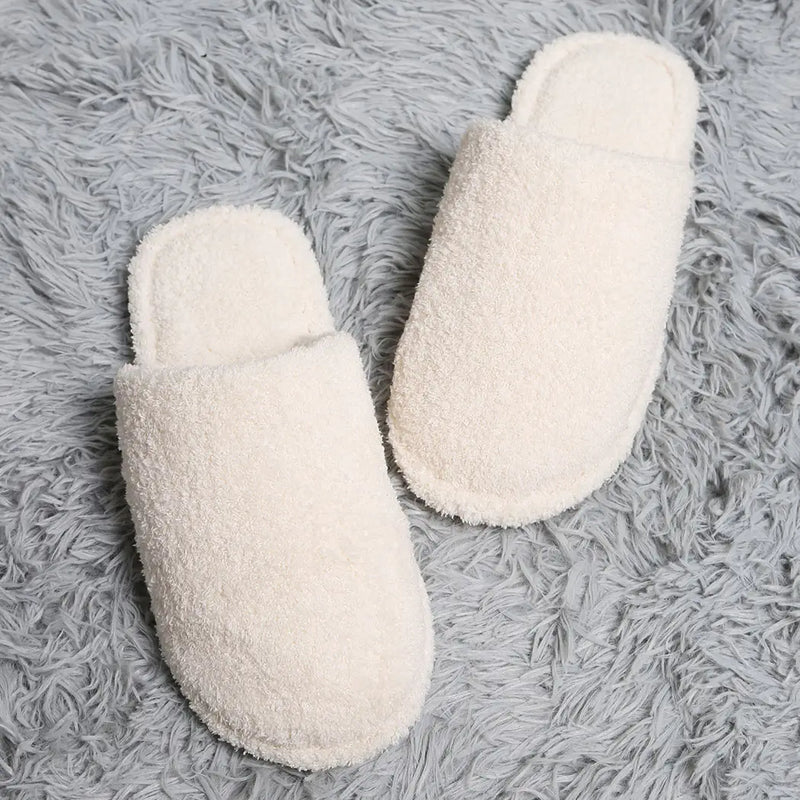 Home Sweet Home Slippers Ivory