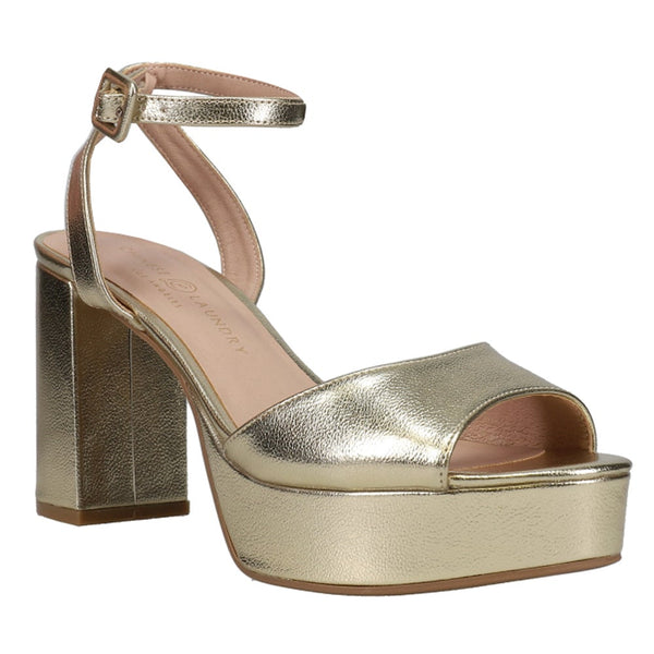 Theresa Metallic Gold Platform Heel