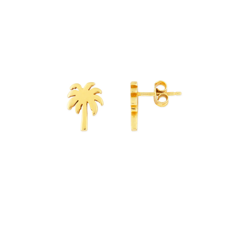 PALM TREE STUDS GOLD