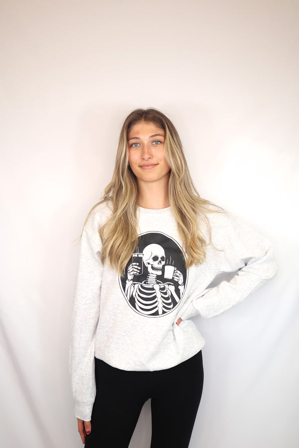 Skeleton Coffee Crewneck