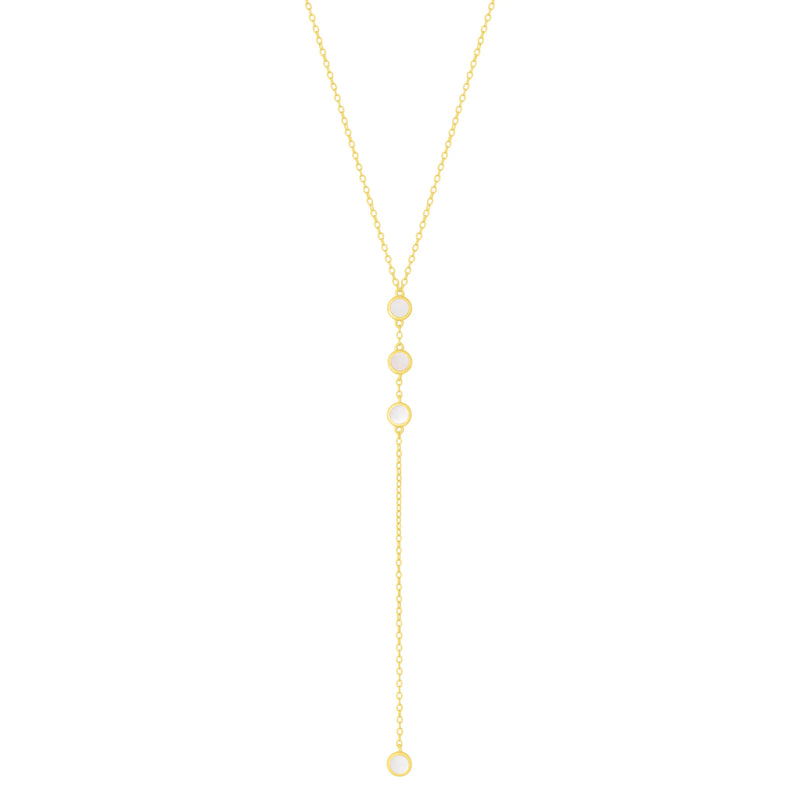 RENN LARIAT NECKLACE GOLD