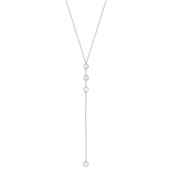 RENN LARIAT NECKLACE SILVER