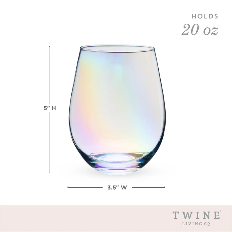 Luster Stemless Wine Glass 2 Piece Set
