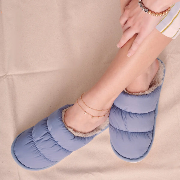 Bundle Up Baby Slippers Blue
