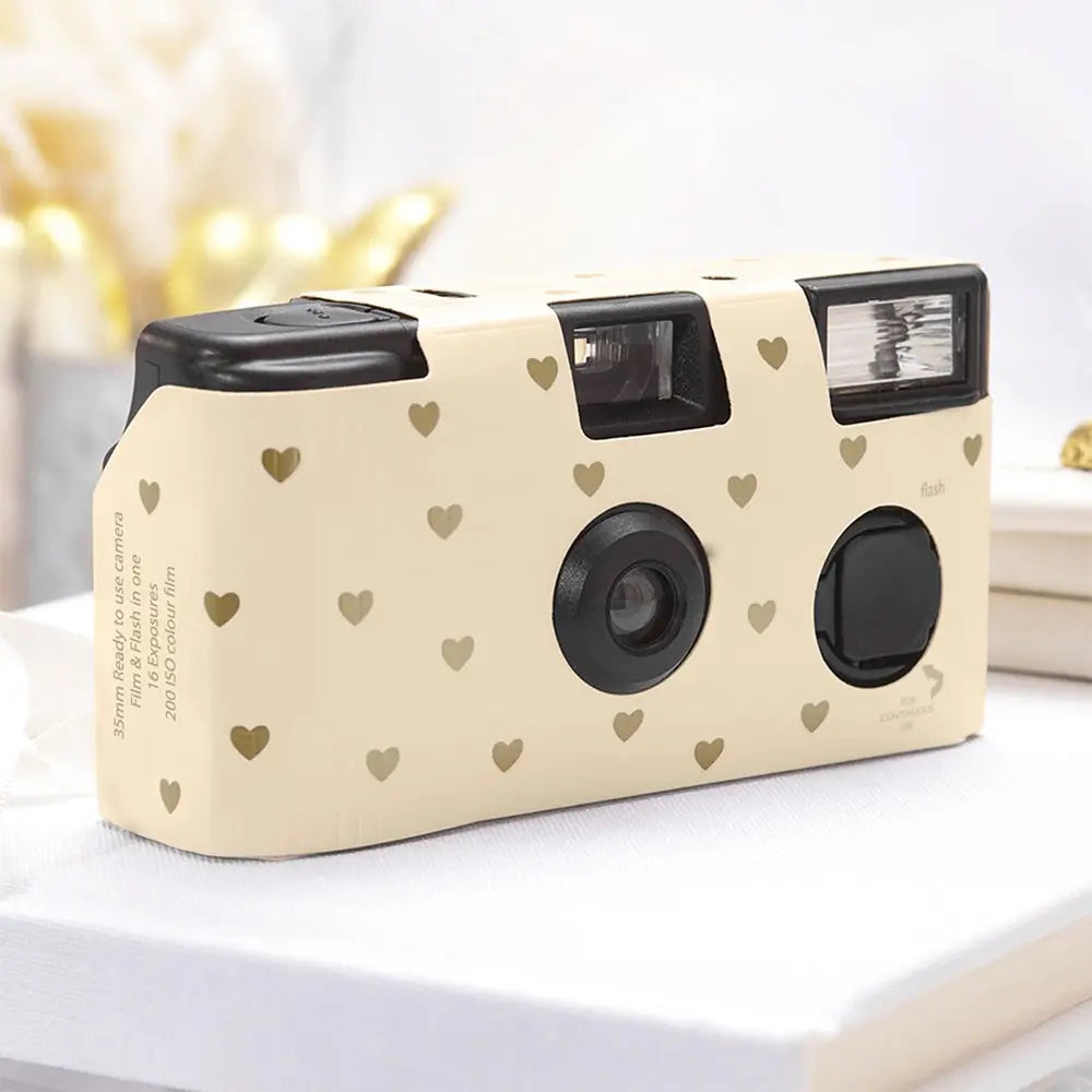 Disposable Camera With Flash - Gold Hearts – SHOP ABOVO
