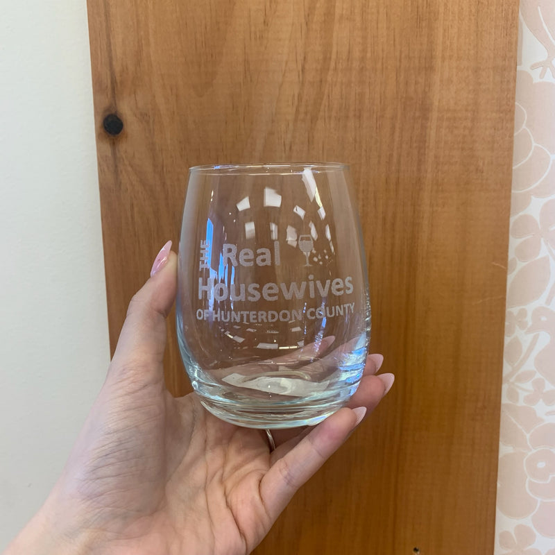 The Real Housewives of Hunterdon County Stemless Wine Glass