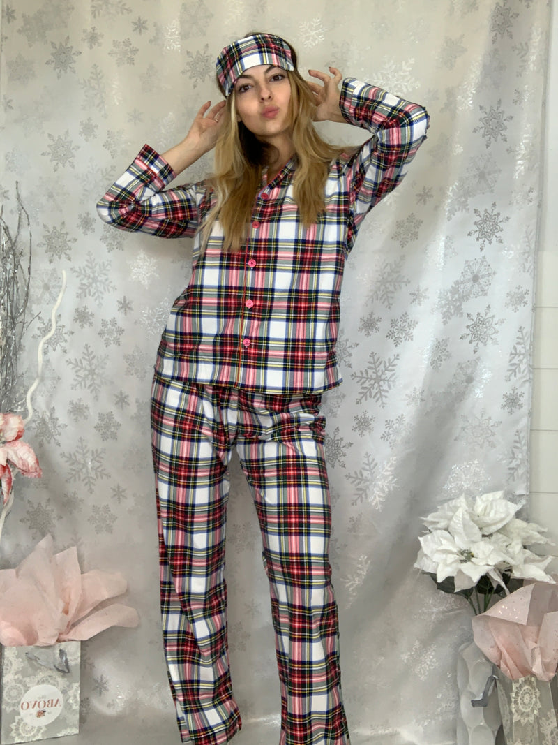 Plaid Christmas Pajama Set