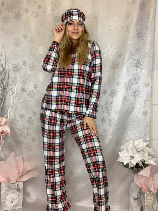 Plaid Christmas Pajama Set