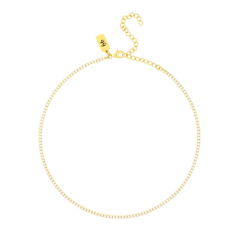 DIANA TENNIS CHOKER NECKLACE GOLD